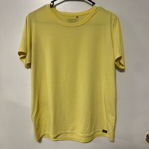 Patagonia Capilene Light Yellow Short Sleeve Tee 50+ UPF Large
